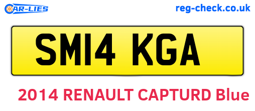 SM14KGA are the vehicle registration plates.
