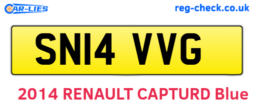 SN14VVG are the vehicle registration plates.