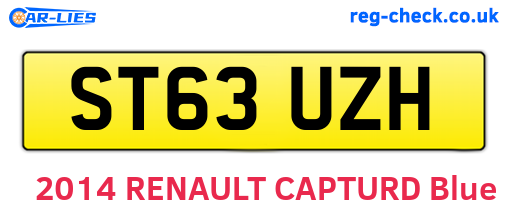 ST63UZH are the vehicle registration plates.