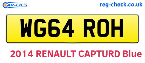 WG64ROH are the vehicle registration plates.