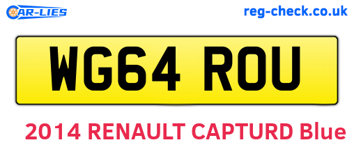 WG64ROU are the vehicle registration plates.