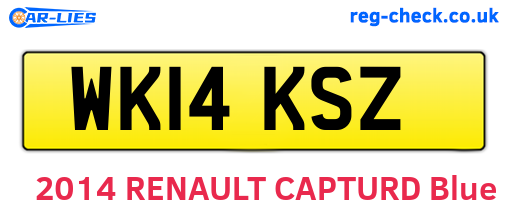 WK14KSZ are the vehicle registration plates.