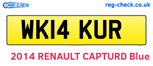 WK14KUR are the vehicle registration plates.