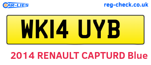 WK14UYB are the vehicle registration plates.