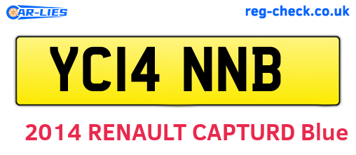 YC14NNB are the vehicle registration plates.