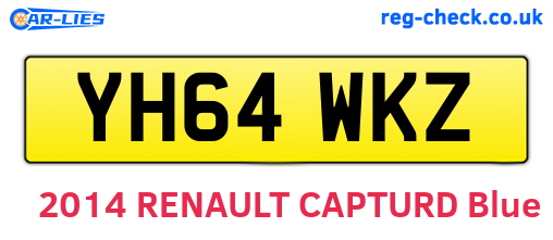 YH64WKZ are the vehicle registration plates.