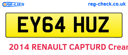 EY64HUZ are the vehicle registration plates.