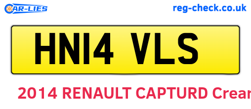 HN14VLS are the vehicle registration plates.