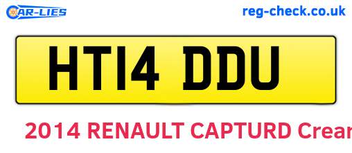 HT14DDU are the vehicle registration plates.
