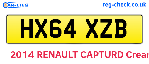 HX64XZB are the vehicle registration plates.