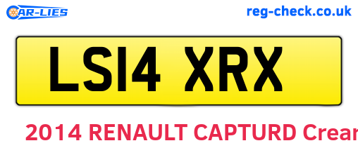 LS14XRX are the vehicle registration plates.