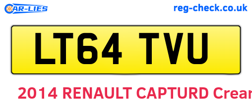 LT64TVU are the vehicle registration plates.