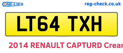LT64TXH are the vehicle registration plates.
