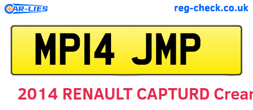 MP14JMP are the vehicle registration plates.