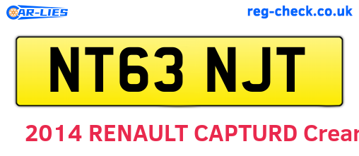 NT63NJT are the vehicle registration plates.