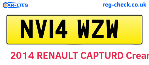 NV14WZW are the vehicle registration plates.