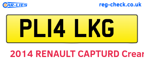 PL14LKG are the vehicle registration plates.