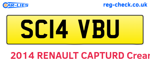 SC14VBU are the vehicle registration plates.