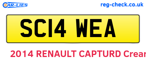SC14WEA are the vehicle registration plates.