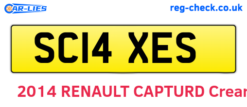 SC14XES are the vehicle registration plates.