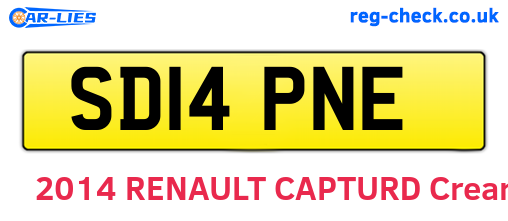 SD14PNE are the vehicle registration plates.
