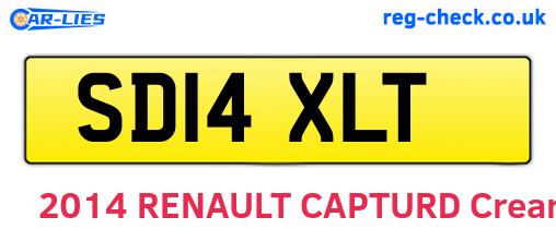SD14XLT are the vehicle registration plates.