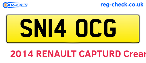 SN14OCG are the vehicle registration plates.