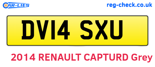 DV14SXU are the vehicle registration plates.