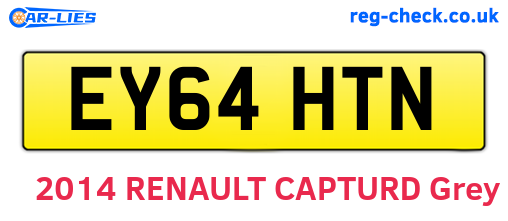 EY64HTN are the vehicle registration plates.