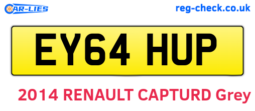 EY64HUP are the vehicle registration plates.