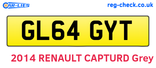 GL64GYT are the vehicle registration plates.
