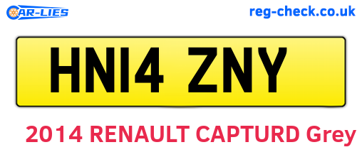HN14ZNY are the vehicle registration plates.