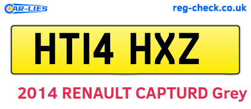 HT14HXZ are the vehicle registration plates.
