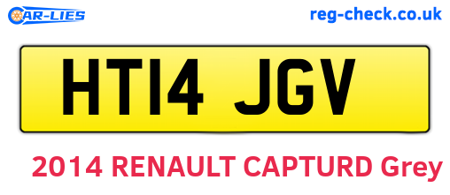 HT14JGV are the vehicle registration plates.