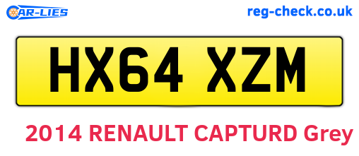 HX64XZM are the vehicle registration plates.