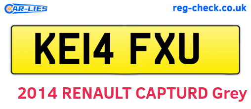 KE14FXU are the vehicle registration plates.