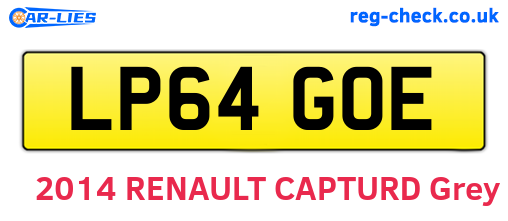 LP64GOE are the vehicle registration plates.