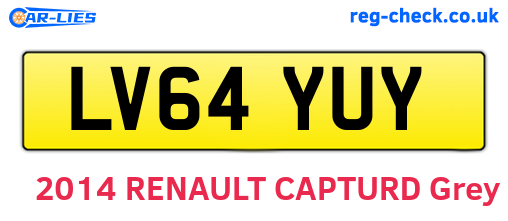 LV64YUY are the vehicle registration plates.
