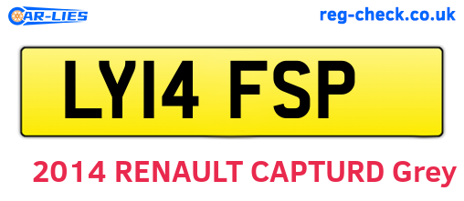 LY14FSP are the vehicle registration plates.