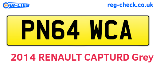 PN64WCA are the vehicle registration plates.
