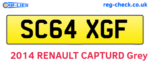 SC64XGF are the vehicle registration plates.