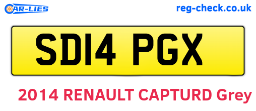 SD14PGX are the vehicle registration plates.