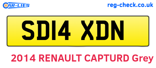 SD14XDN are the vehicle registration plates.