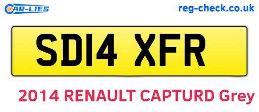 SD14XFR are the vehicle registration plates.
