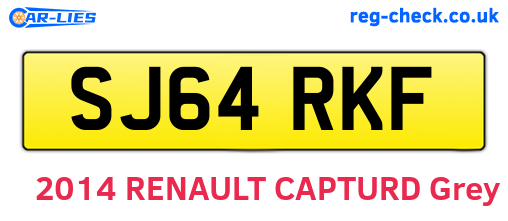 SJ64RKF are the vehicle registration plates.