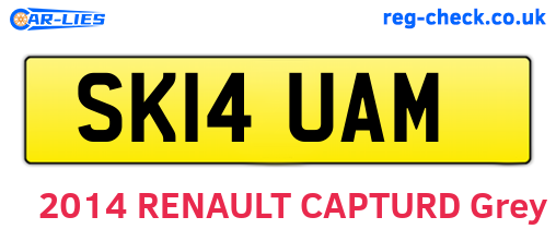 SK14UAM are the vehicle registration plates.