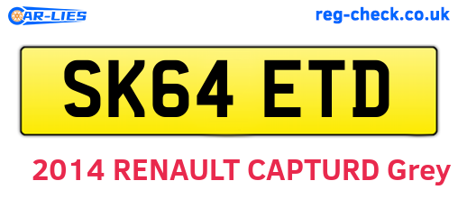 SK64ETD are the vehicle registration plates.