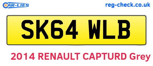SK64WLB are the vehicle registration plates.