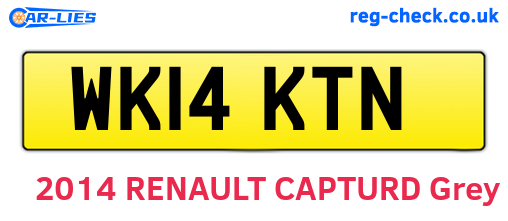 WK14KTN are the vehicle registration plates.