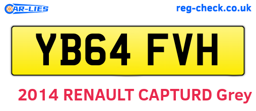 YB64FVH are the vehicle registration plates.